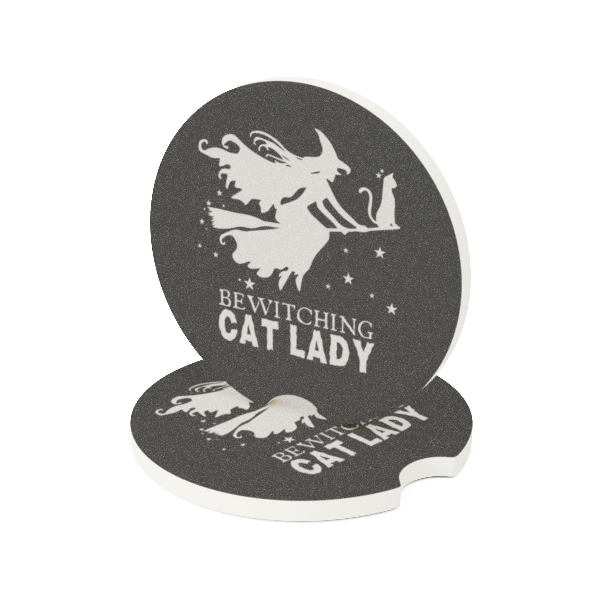 Bewitching Cat Lady Soapstone Car Coaster - Home Decor - EpiAl's Shop