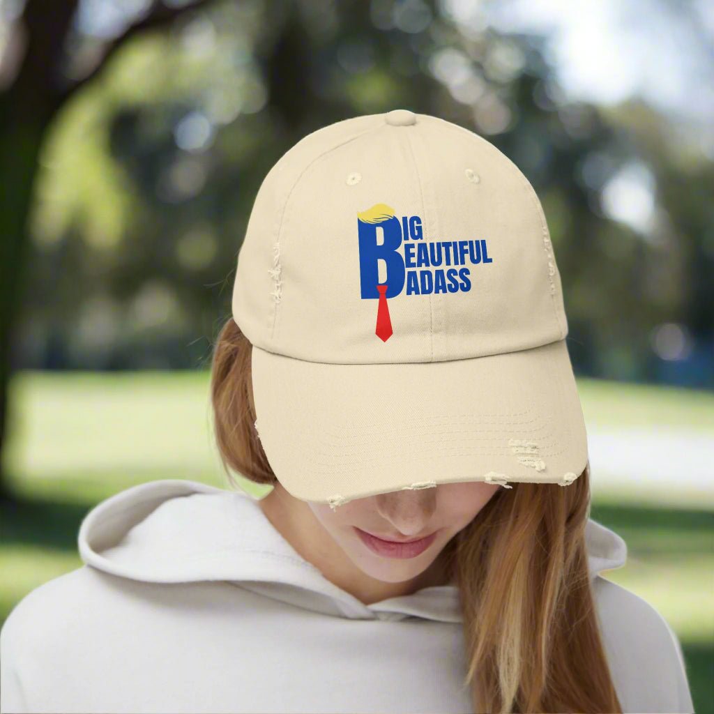 Big Beautiful Badass Unisex Distressed Hat - Hats, Baseball & Trucker - EpiAl's Shop