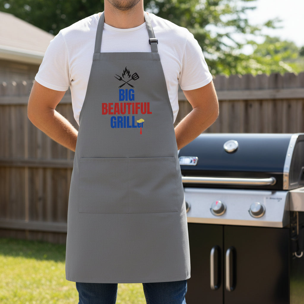 Big Beautiful Griller Cotton Apron - Fun BBQ Cooking Gift - Accessories, Kitchen, Aprons - EpiAl's Shop