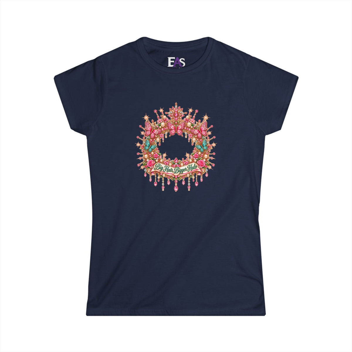 Big Hair, Bigger Halo Women’s T-Shirt | Country Glam Butterfly Tee | Heaven-Inspired Rhinestone Shirt - Clothing, Women, T-Shirts - EpiAl's Shop