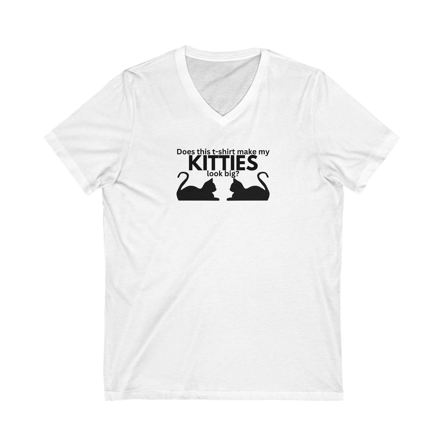 Big Kitties Unisex Jersey Short Sleeve V - Neck Tee - V - neck - Epileptic Al’s Shop