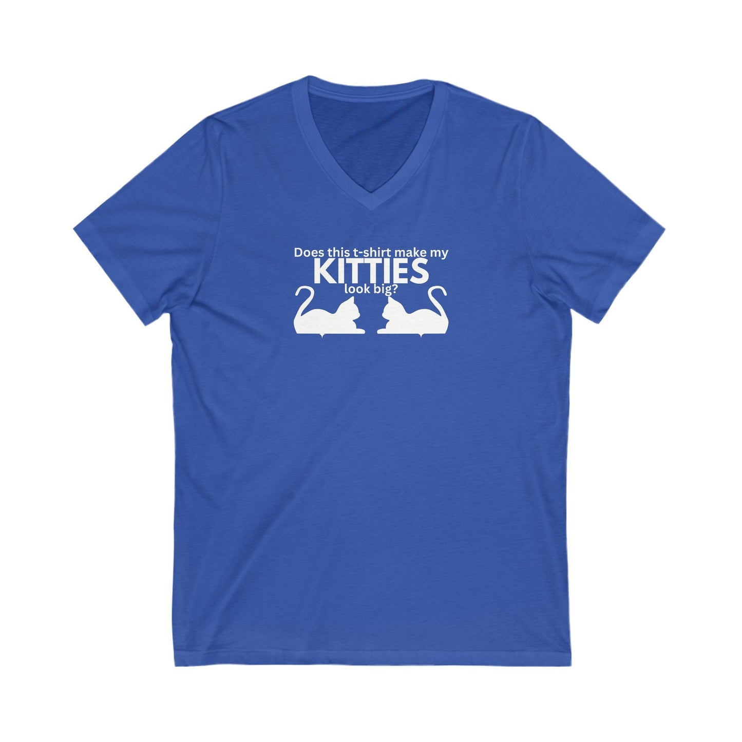 Big Kitties Unisex Jersey Short Sleeve V - Neck Tee - V - neck - Epileptic Al’s Shop