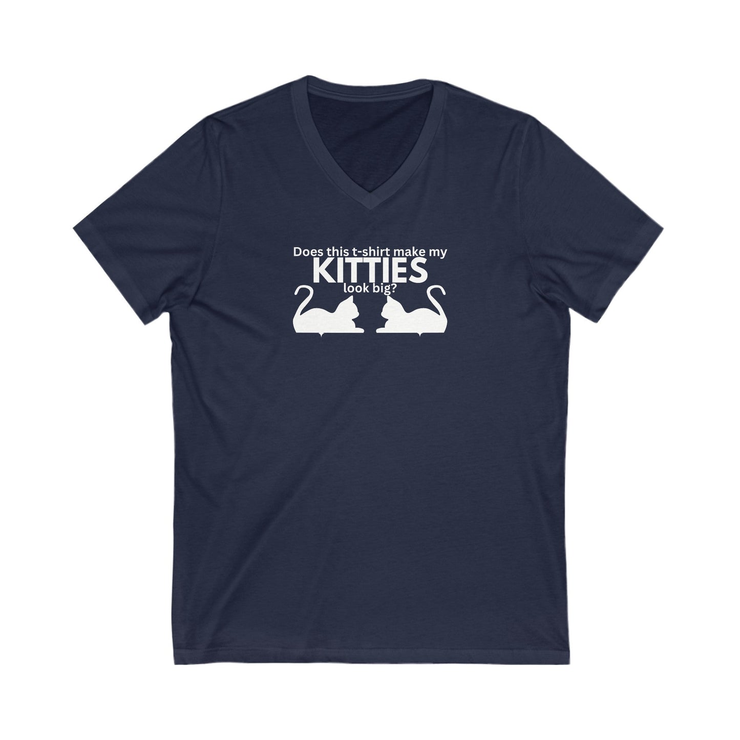 Big Kitties Unisex Jersey Short Sleeve V - Neck Tee - V - neck - Epileptic Al’s Shop