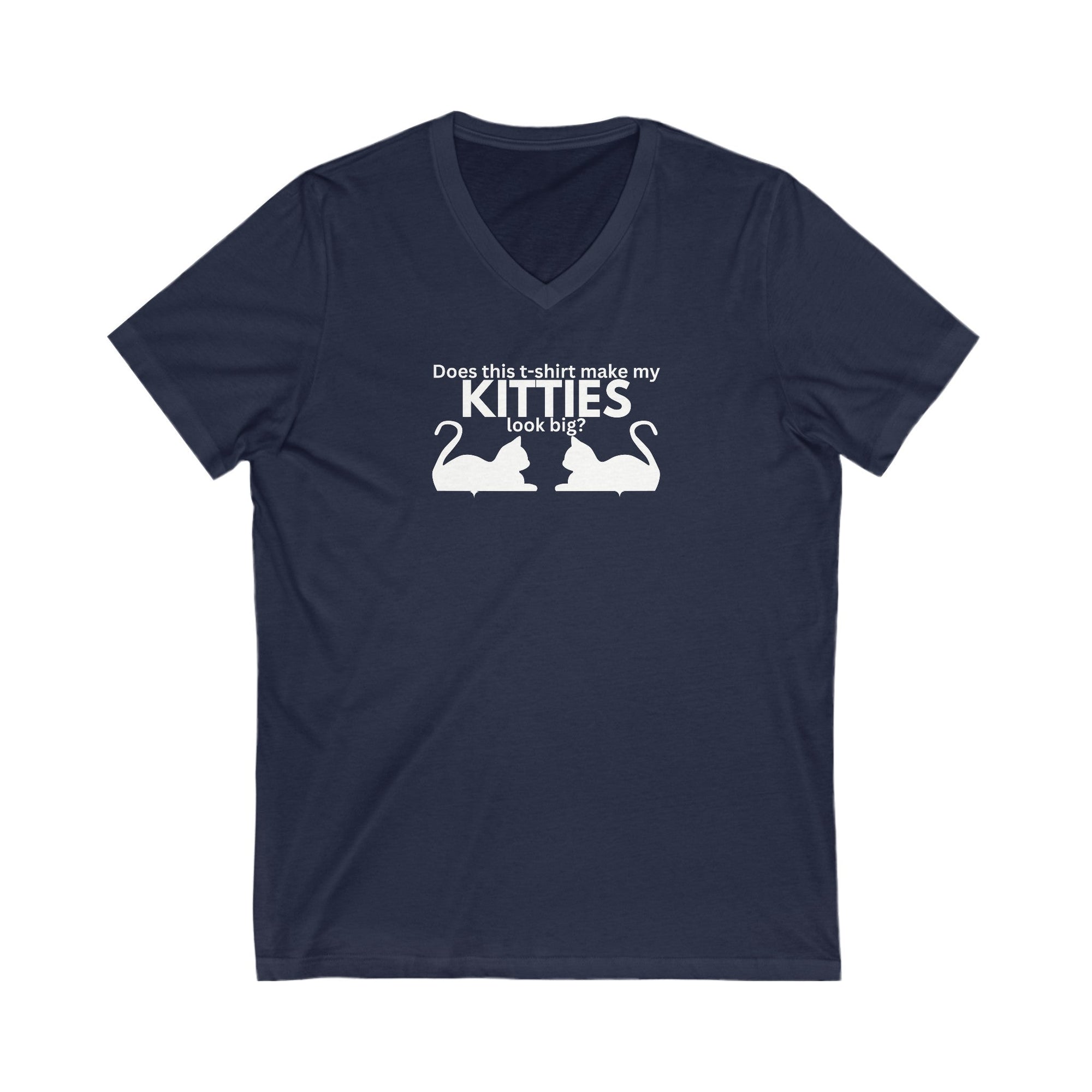 Big Kitties Unisex Jersey Short Sleeve V - Neck Tee - V - neck - Epileptic Al’s Shop