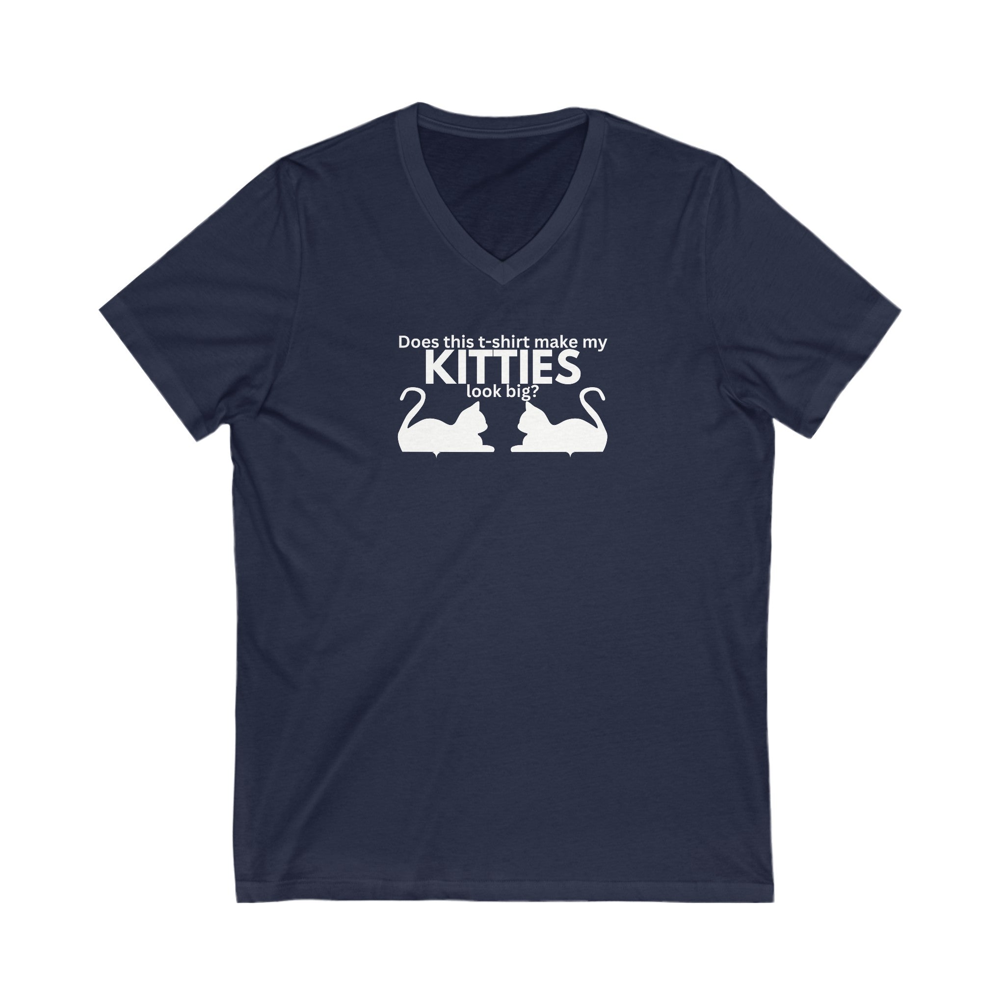 Big Kitties Unisex Jersey Short Sleeve V - Neck Tee - V - neck - Epileptic Al’s Shop