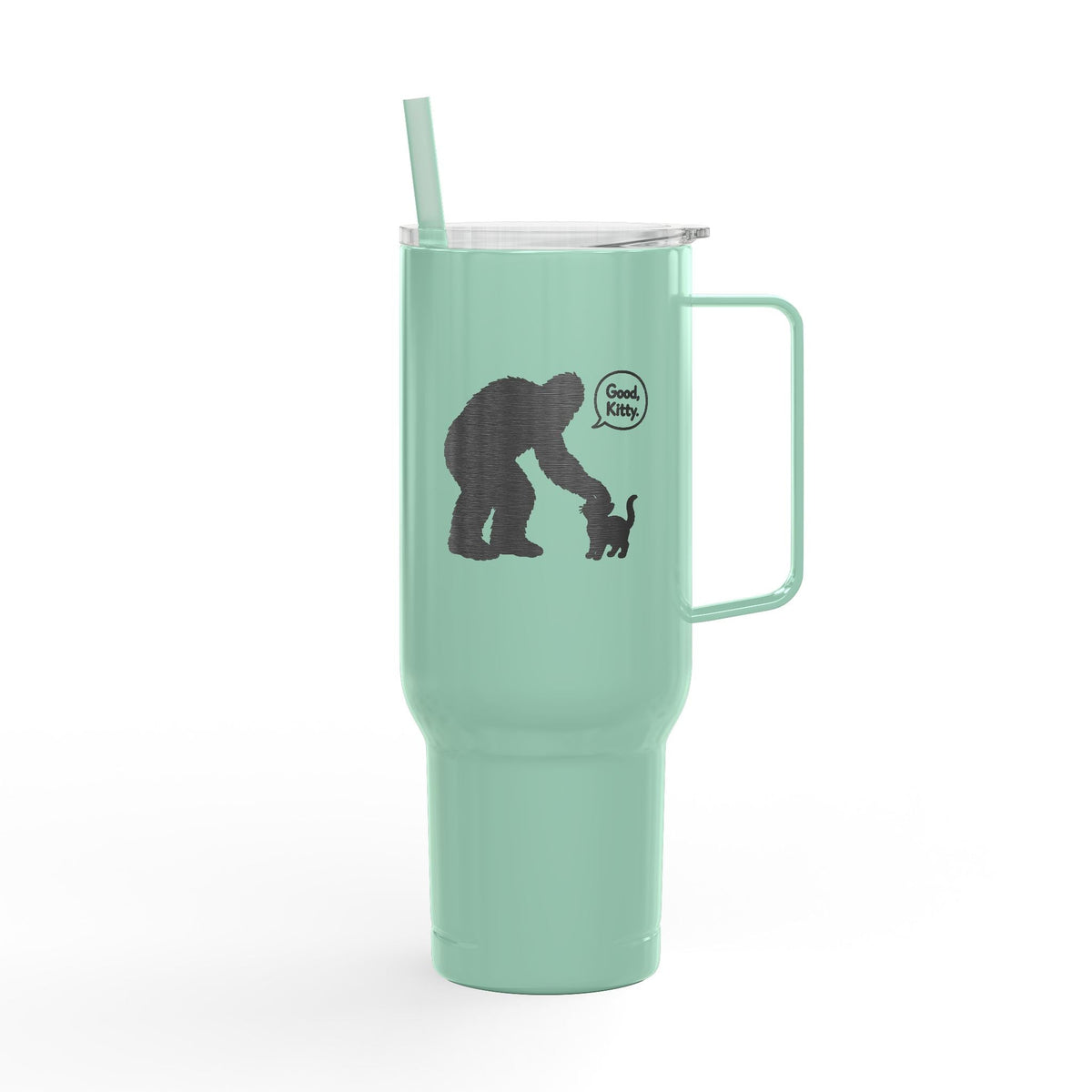Bigfoot & Cat “Good, Kitty.” 40 oz Insulated Tumbler - Drinkware, Tumblers & Travel Mugs - EpiAl's Shop