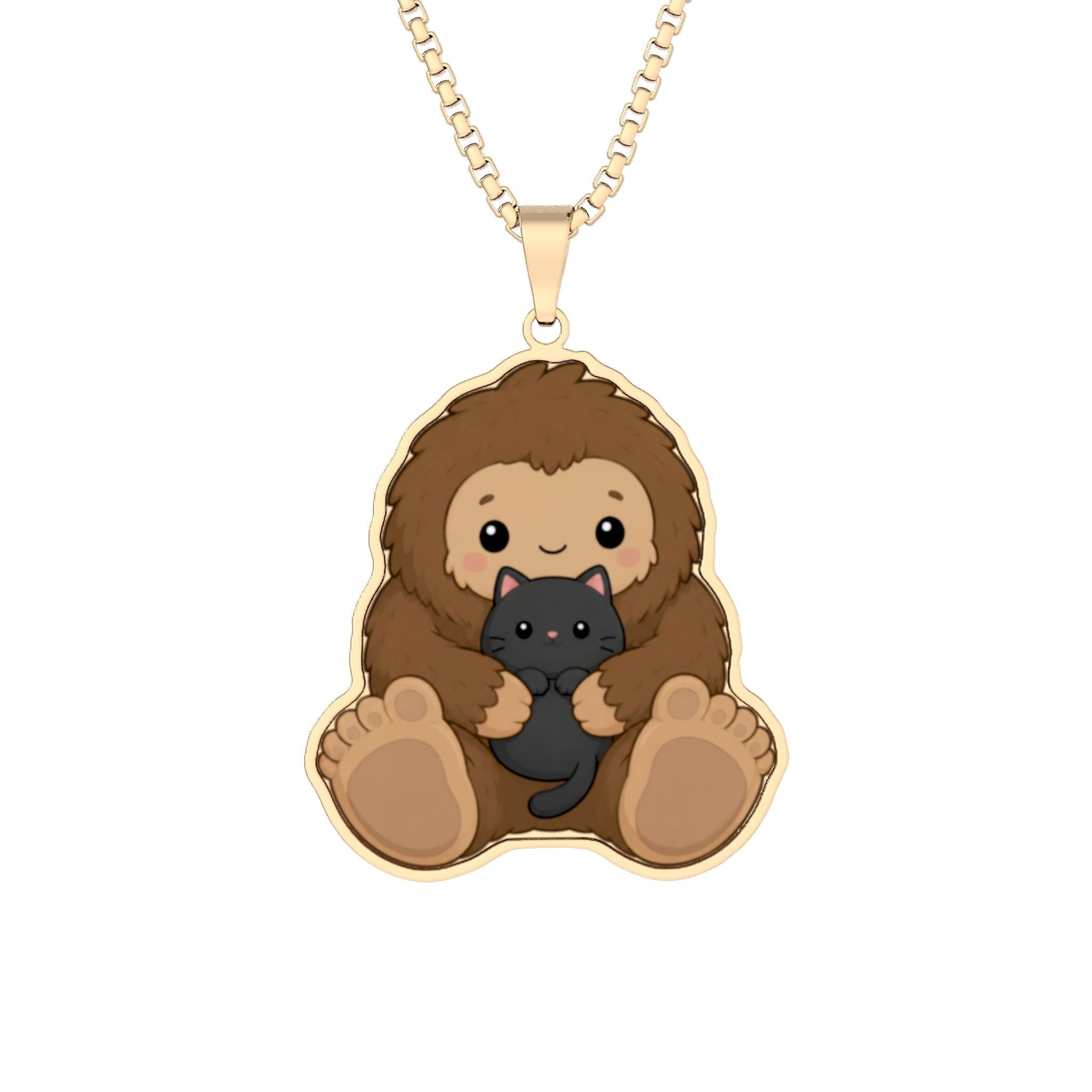 Bigfoot & Cat Necklace | A Little Bit Mysterious. A Lot Adorable. - Jewelry, Necklaces - EpiAl's Shop