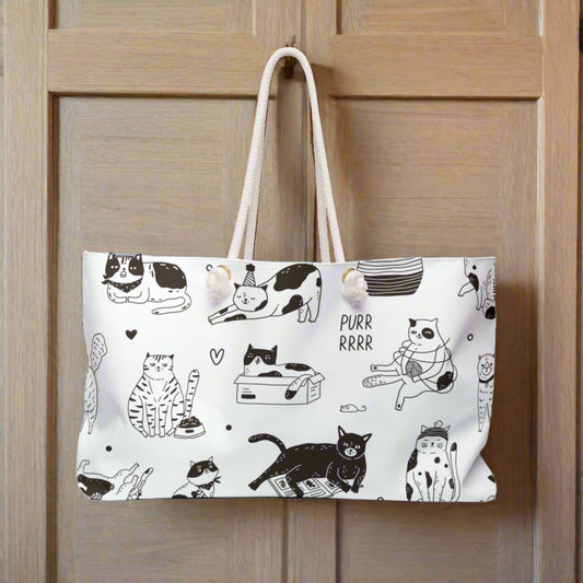 Black and White Weekender Bag - Bags - Epileptic Al’s Shop