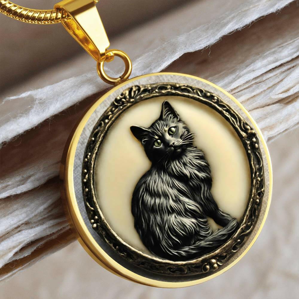 Black Cat Cameo Necklace - Jewelry - Epileptic Al’s Shop