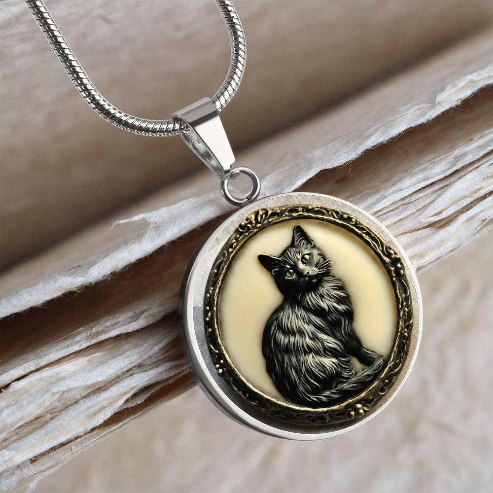 Black Cat Cameo Necklace - Jewelry - Epileptic Al’s Shop