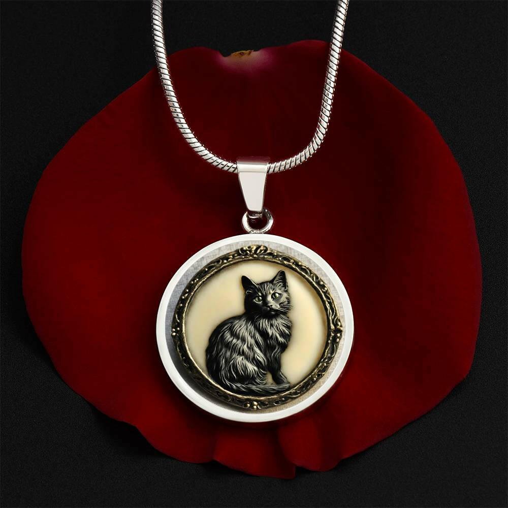 Black Cat Cameo Necklace - Jewelry - Epileptic Al’s Shop