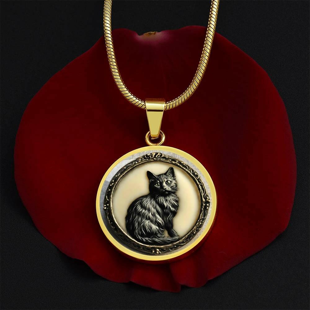 Black Cat Cameo Necklace - Jewelry - Epileptic Al’s Shop