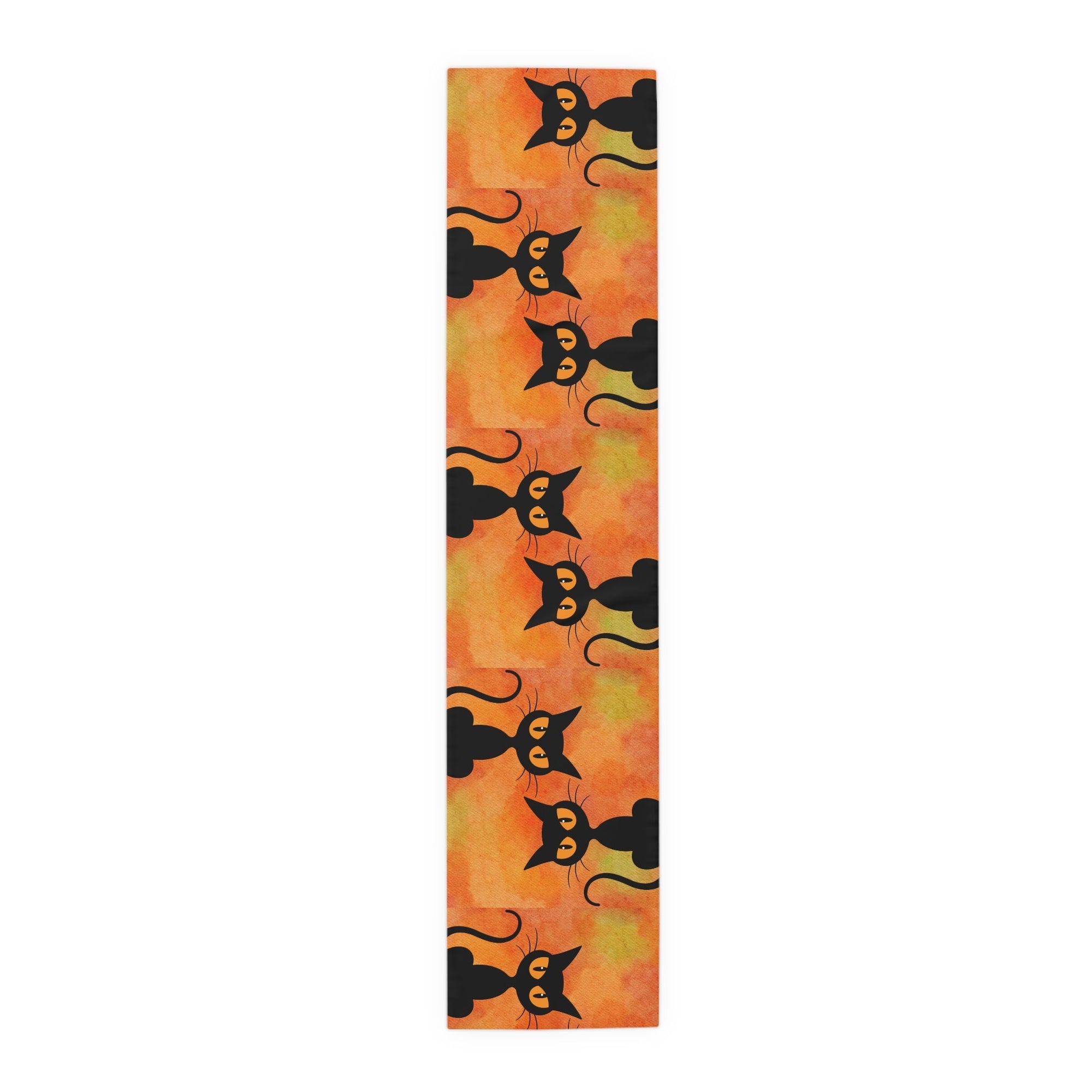 Black Cat on Orange Table Runner - Home Decor - EpiAl's Shop