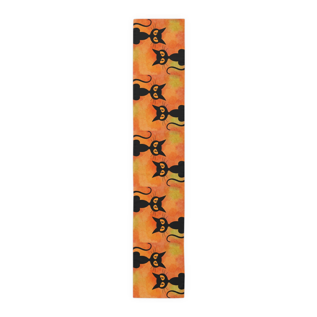 Black Cat on Orange Table Runner - Home Decor - EpiAl's Shop