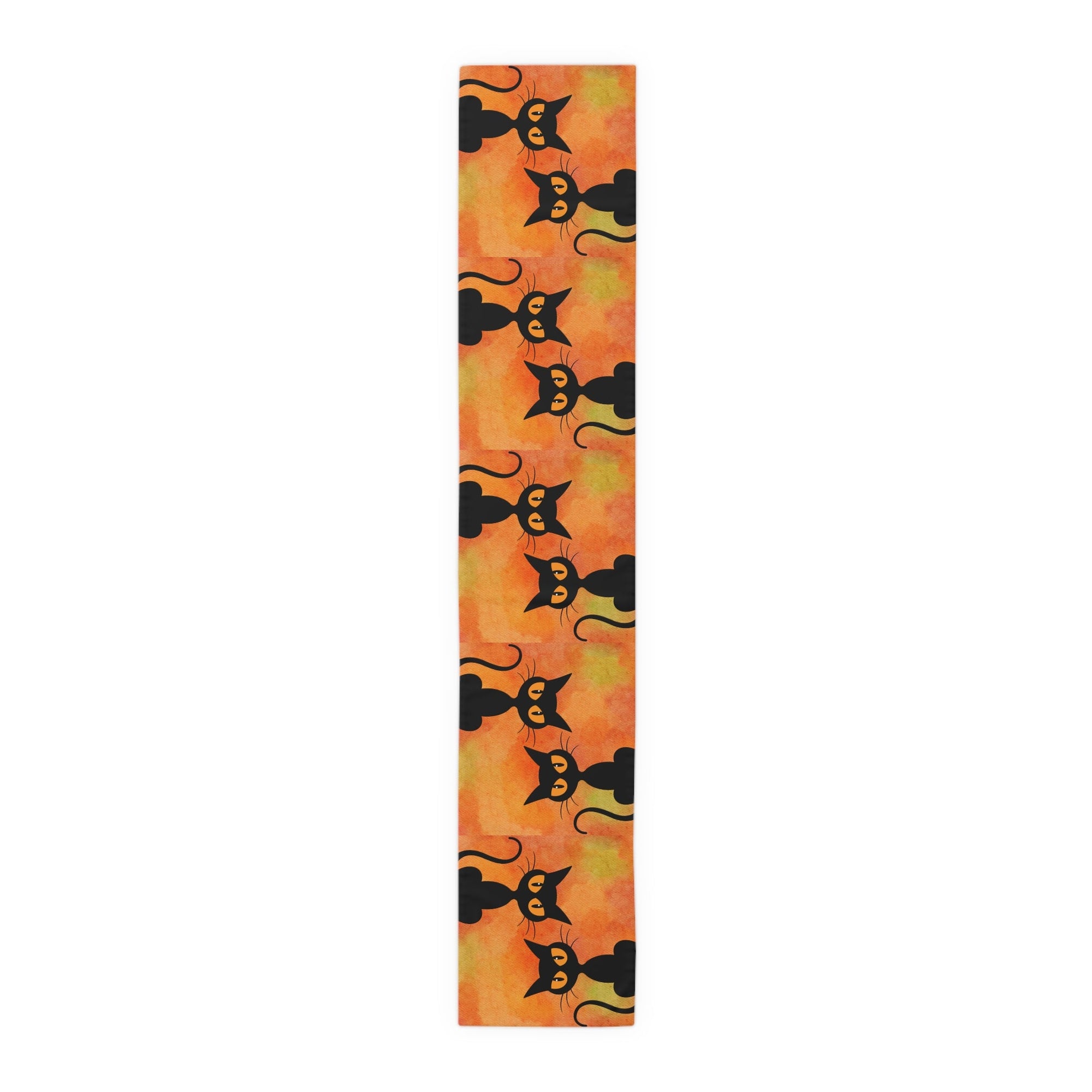 Black Cat on Orange Table Runner - Home Decor - EpiAl's Shop