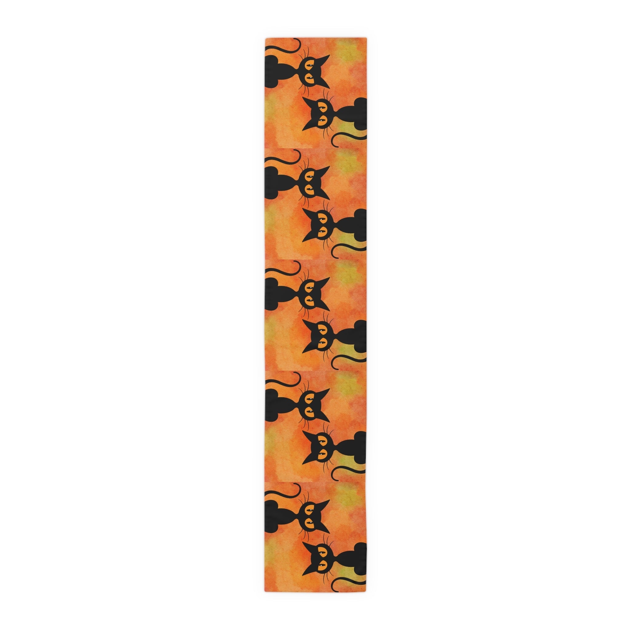 Black Cat on Orange Table Runner - Home Decor - EpiAl's Shop