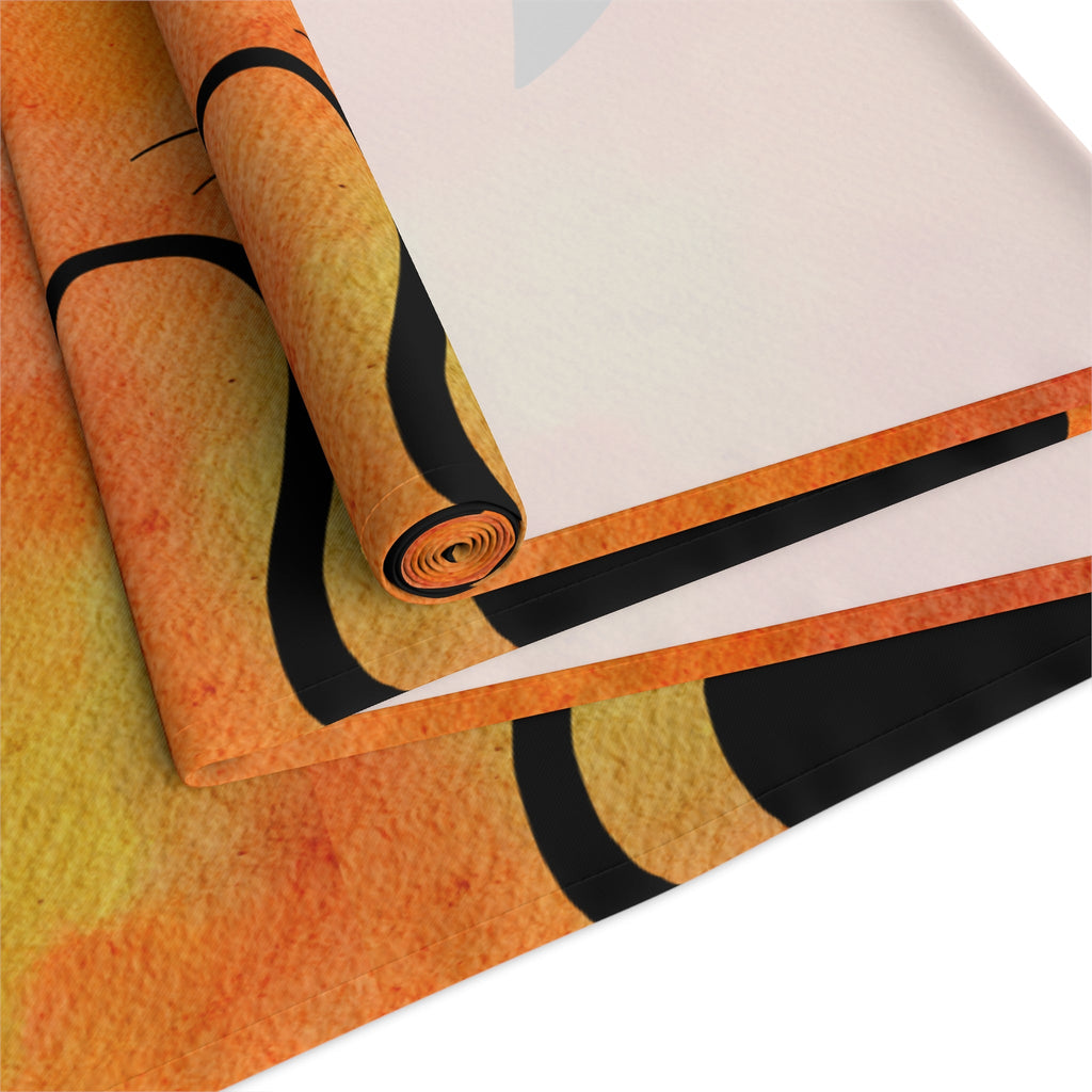 Black Cat on Orange Table Runner - Home Decor - EpiAl's Shop
