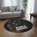 Black Cat Round Rug - 'Black Is Beautiful' - Decor, Home, Rugs & Doormats - EpiAl's Shop