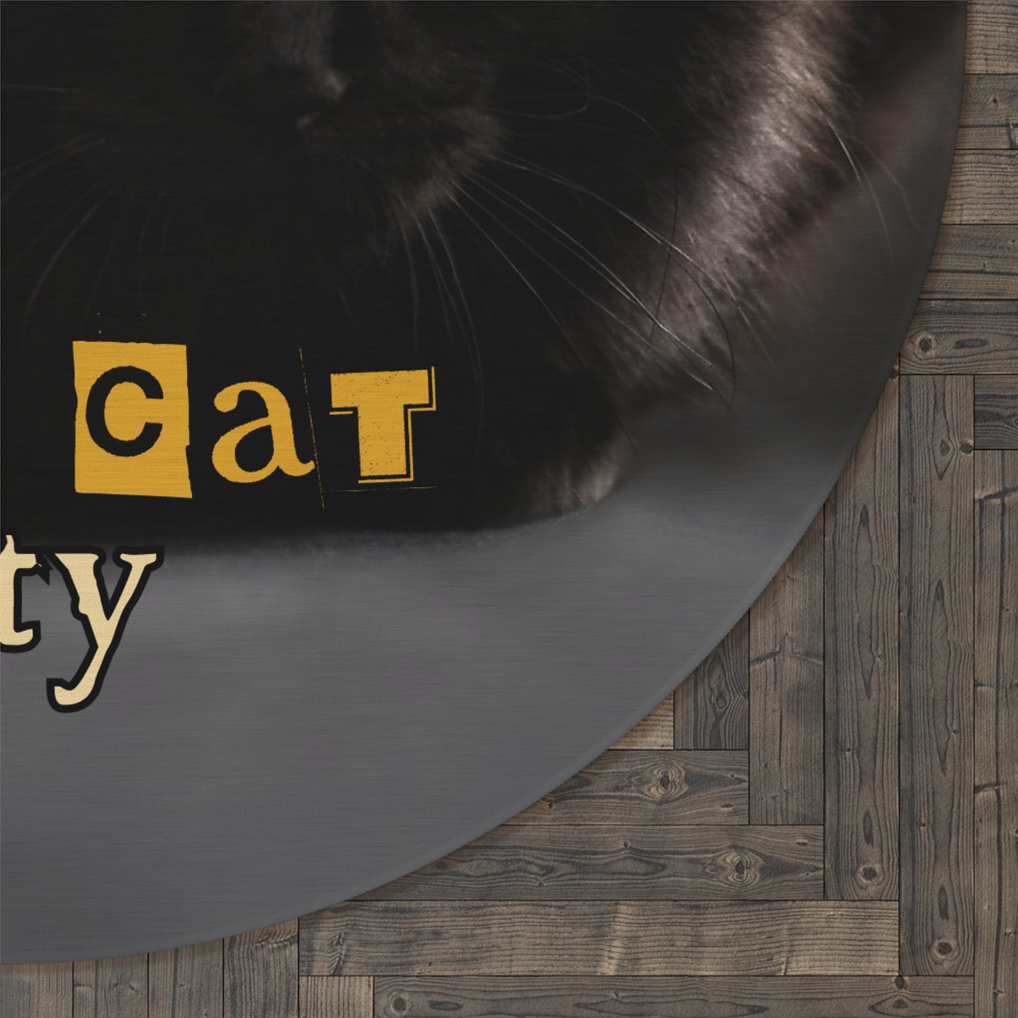 Black Cat Society Round Rug - Cozy Home Decor for Cat Lovers - Decor, Home, Rugs & Doormats - EpiAl's Shop