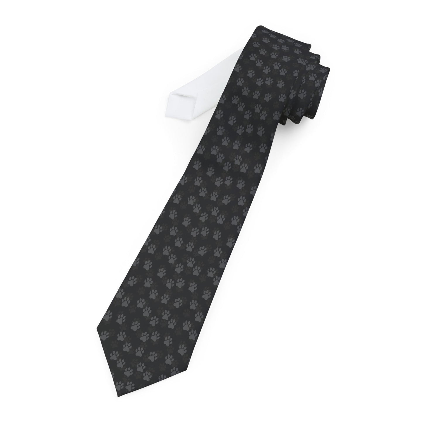Black & Gray Paws Necktie - Accessories - Epileptic Al’s Shop