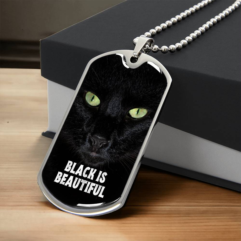 Black is Beautiful Dog Tag Necklace - Jewelry - EpiAl's Shop