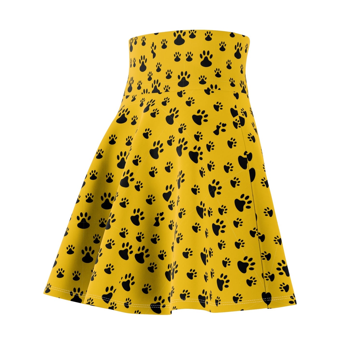 Black on Yellow Women's Skater Skirt - All Over Prints - Epileptic Al’s Shop