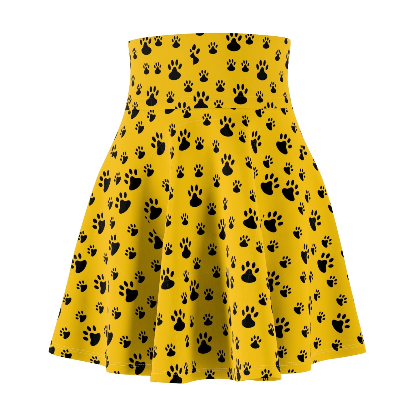 Black on Yellow Women's Skater Skirt - All Over Prints - Epileptic Al’s Shop