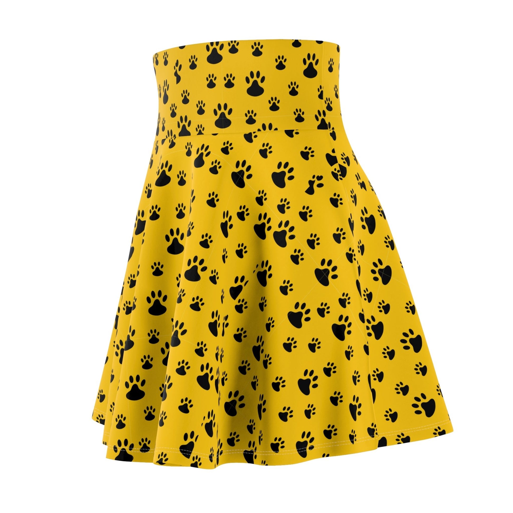 Black on Yellow Women's Skater Skirt - All Over Prints - Epileptic Al’s Shop
