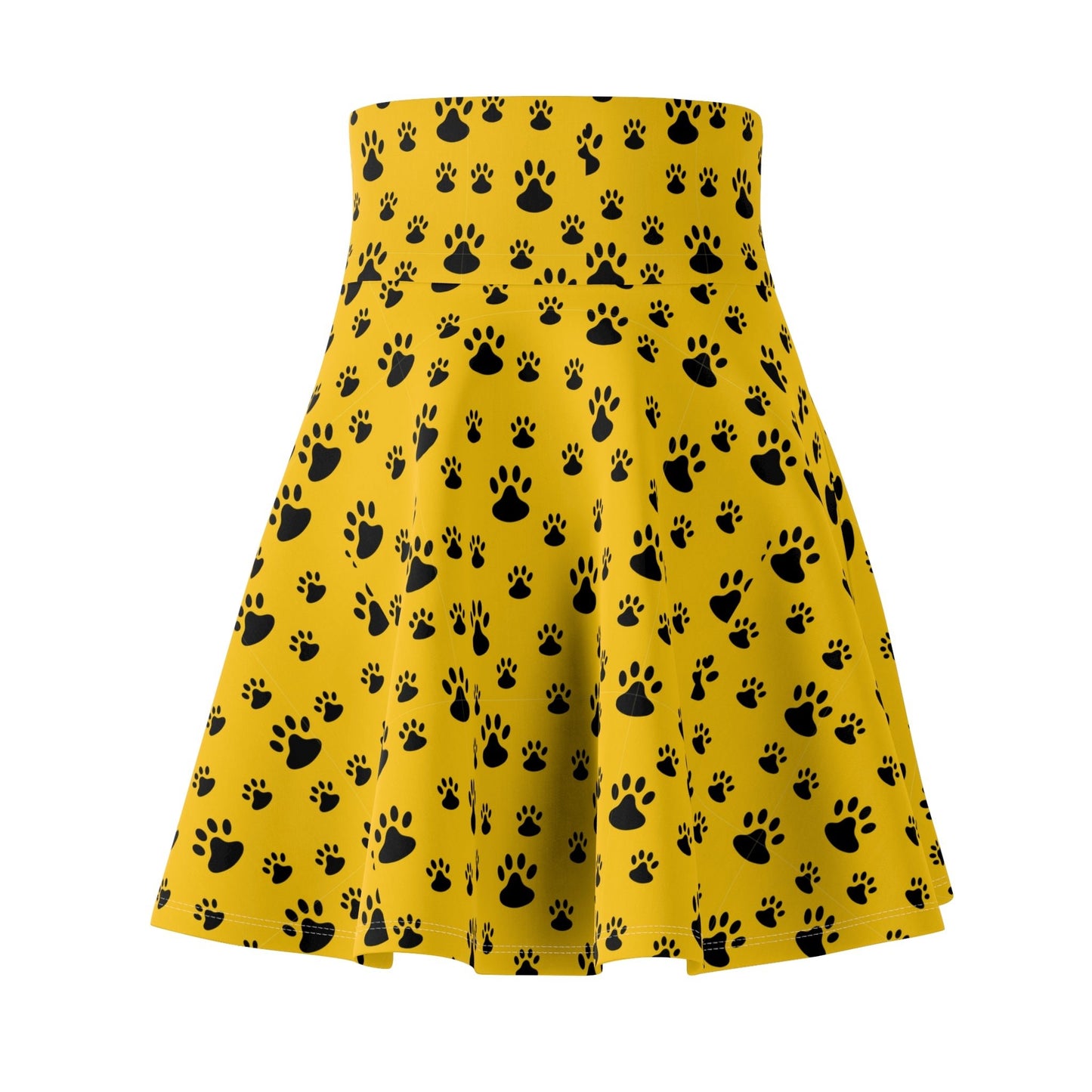 Black on Yellow Women's Skater Skirt - All Over Prints - Epileptic Al’s Shop