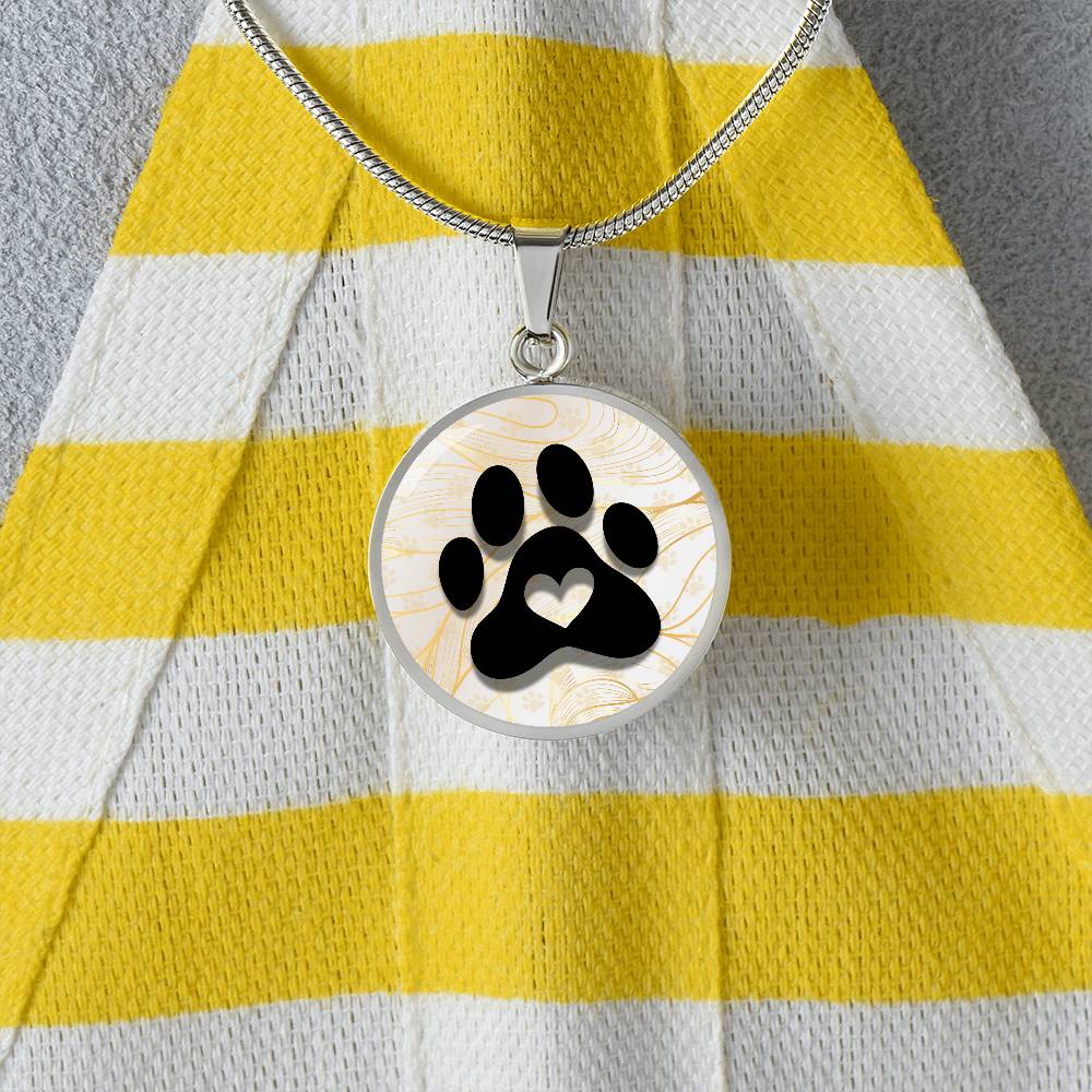 Black Paw on Gold Necklace - Jewelry - Epileptic Al’s Shop