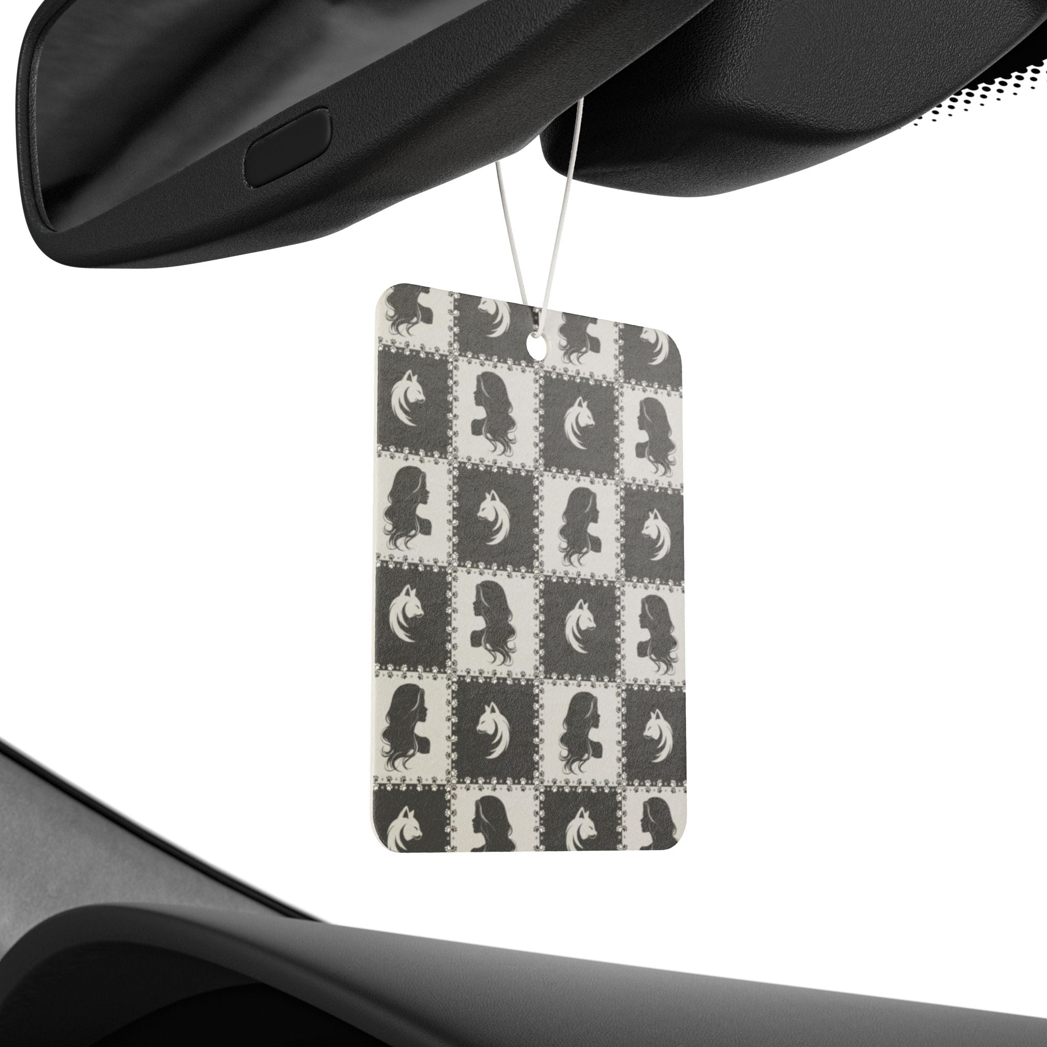 Black & White Cat Lady Car Air Freshener - Accessories, Auto, Air Fresheners - EpiAl's Shop