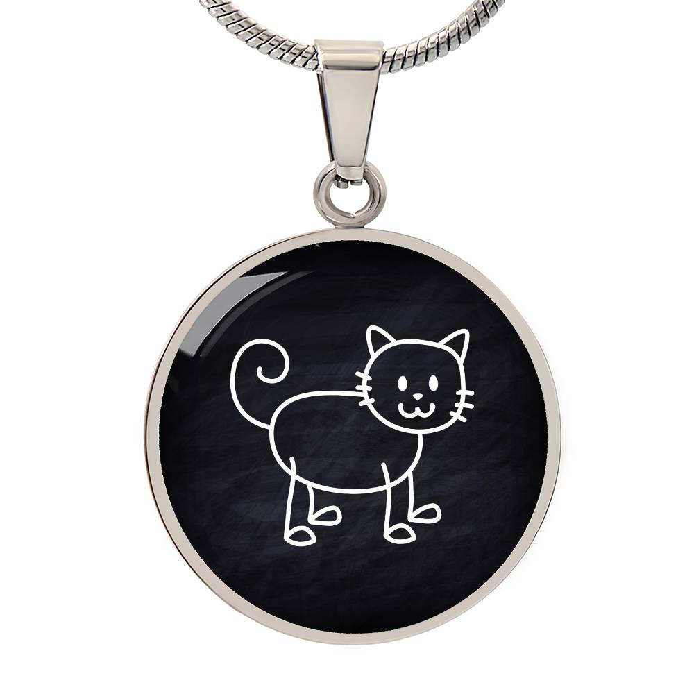 Blackboard Kitty Necklace - Jewelry - Epileptic Al’s Shop