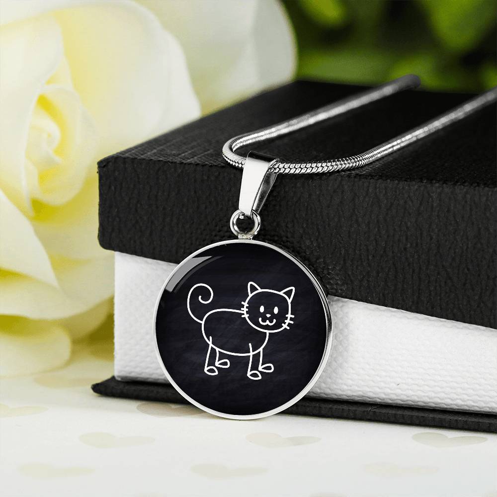 Blackboard Kitty Necklace - Jewelry - Epileptic Al’s Shop