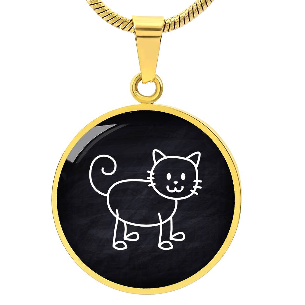Blackboard Kitty Necklace - Jewelry - Epileptic Al’s Shop