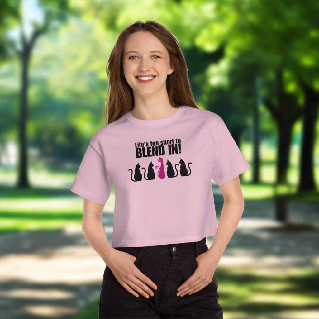 Blend Champion Women's Heritage Cropped T - Shirt - T - Shirt - Epileptic Al’s Shop