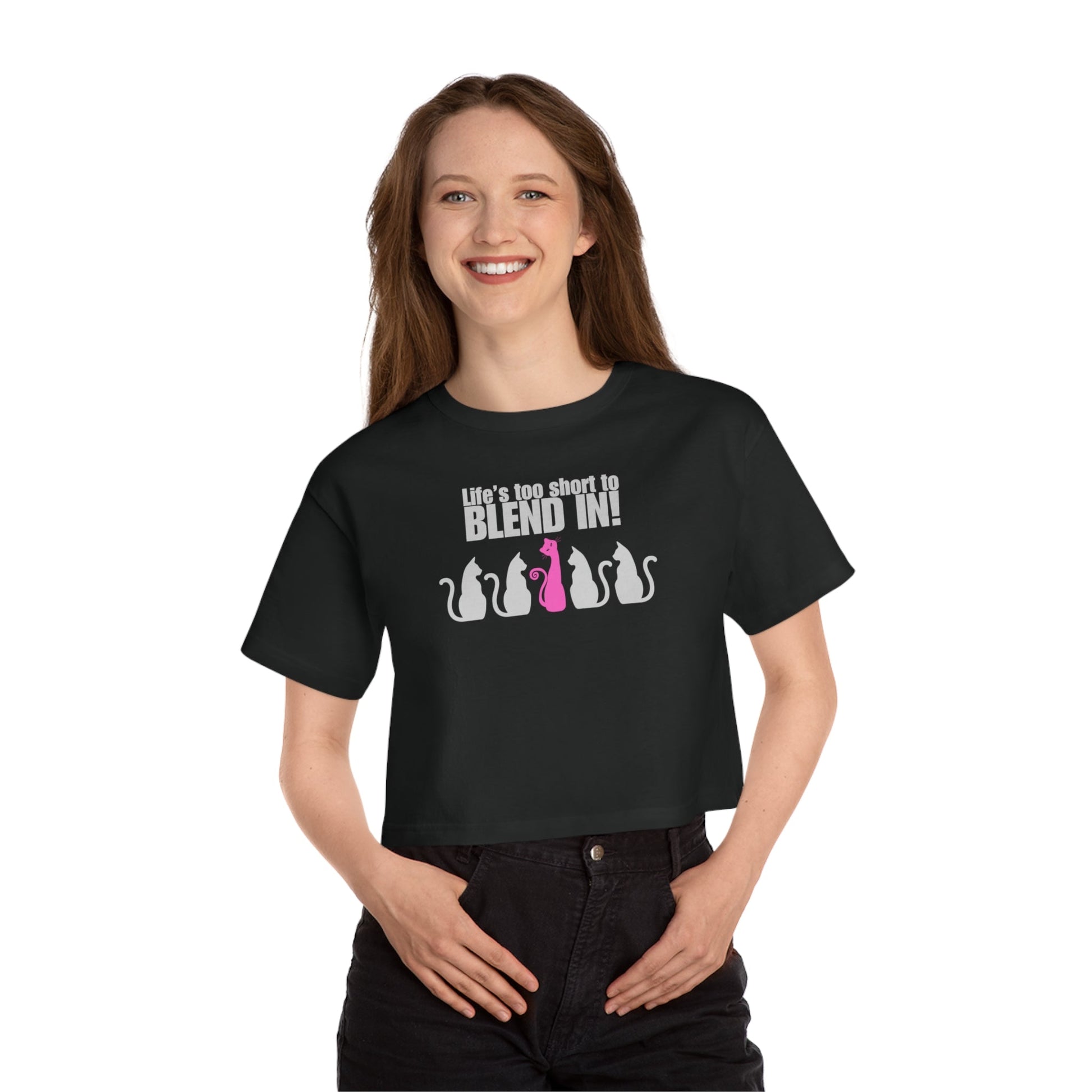 Blend Champion Women's Heritage Cropped T - Shirt - T - Shirt - Epileptic Al’s Shop