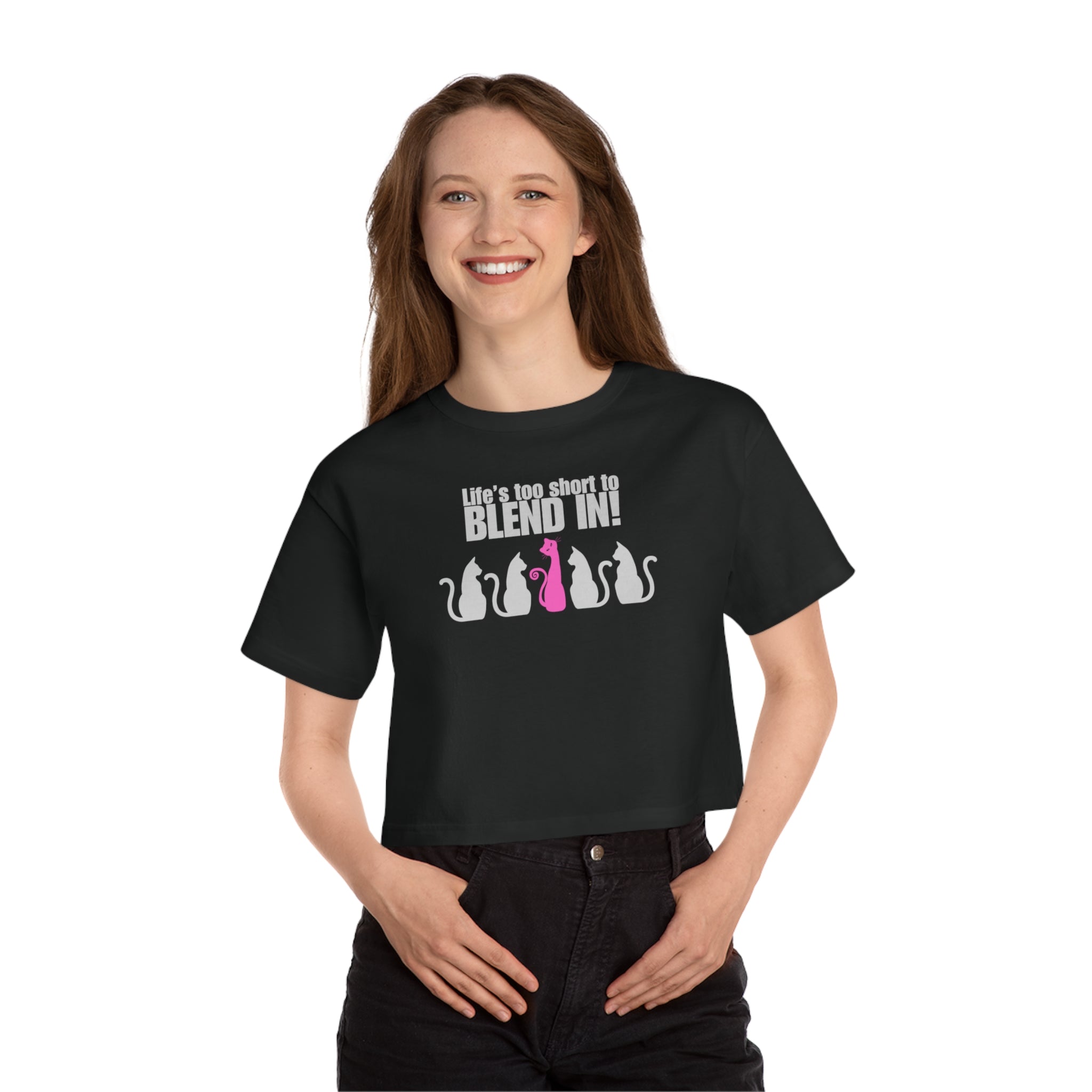 Blend Champion Women's Heritage Cropped T - Shirt - T - Shirt - Epileptic Al’s Shop