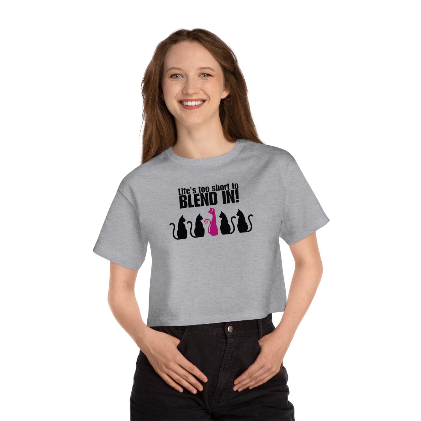 Blend Champion Women's Heritage Cropped T - Shirt - T - Shirt - Epileptic Al’s Shop