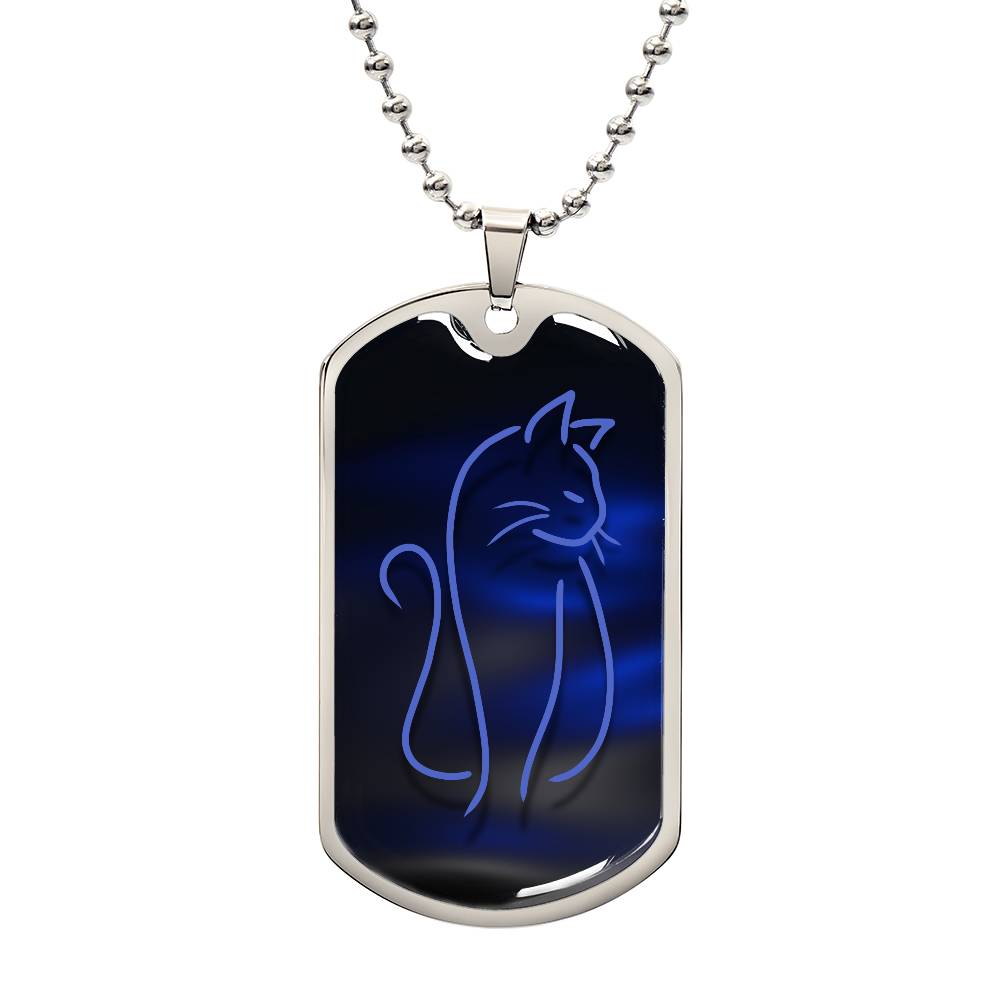 Blue Cat Necklace - Jewelry - Epileptic Al’s Shop