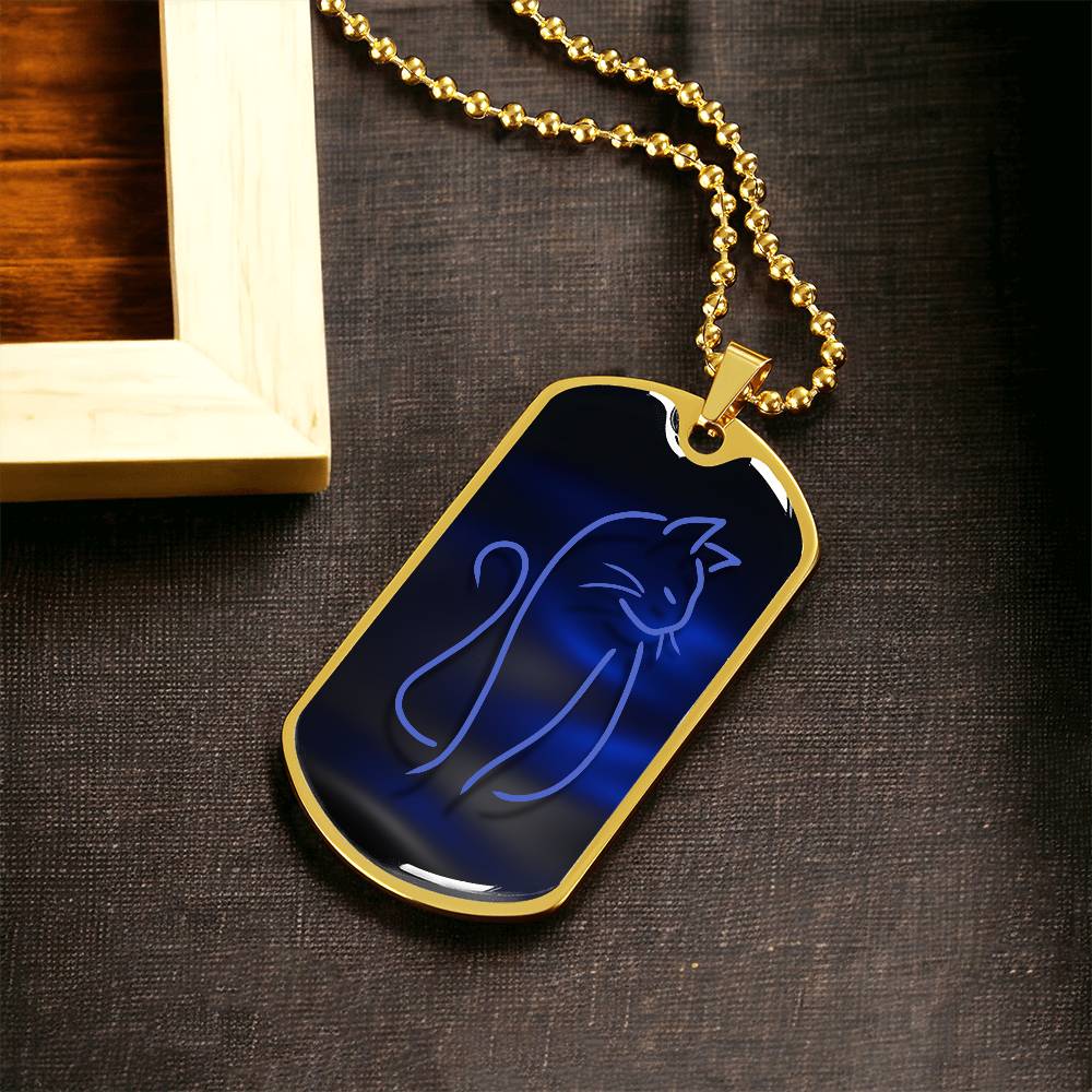 Blue Cat Necklace - Jewelry - Epileptic Al’s Shop