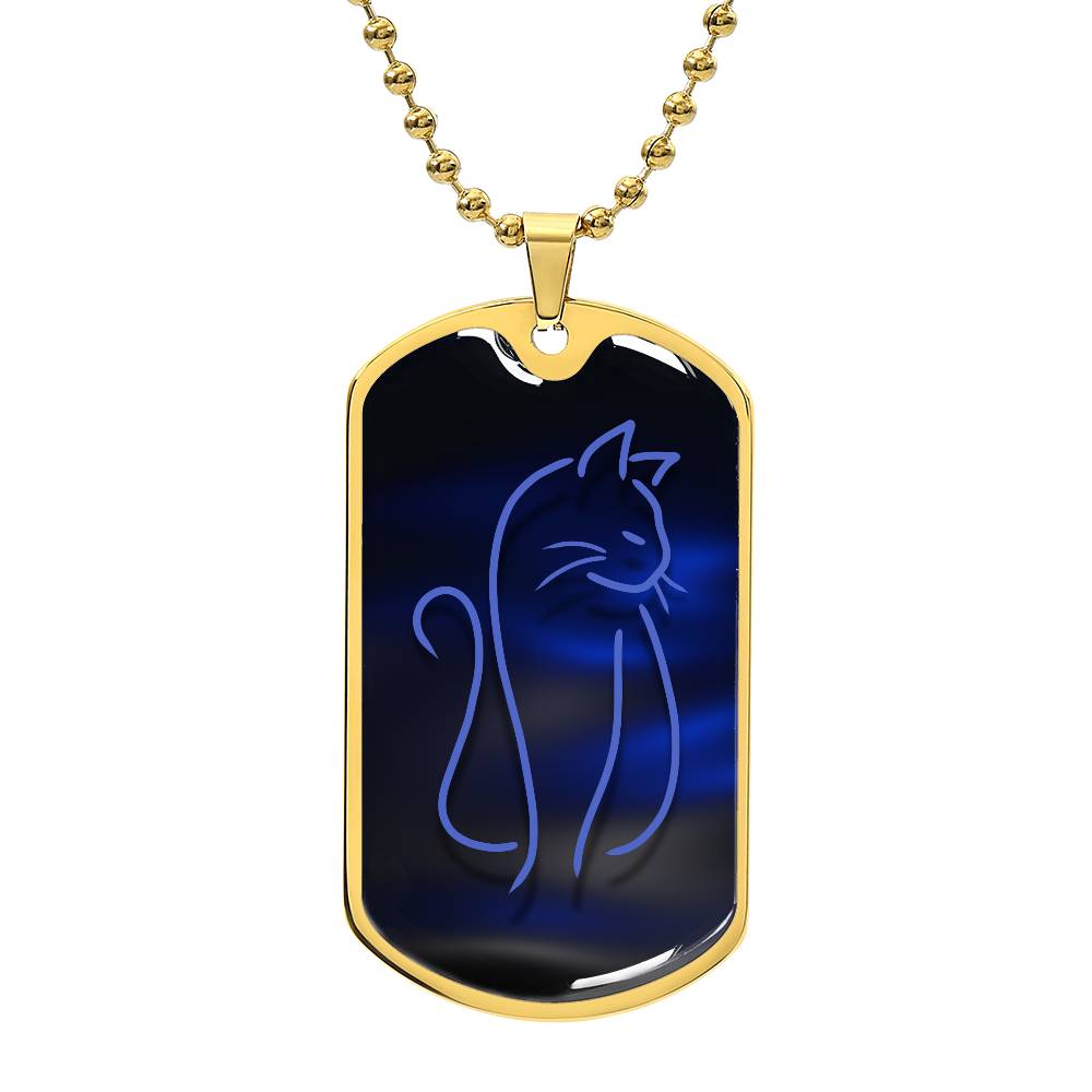 Blue Cat Necklace - Jewelry - Epileptic Al’s Shop