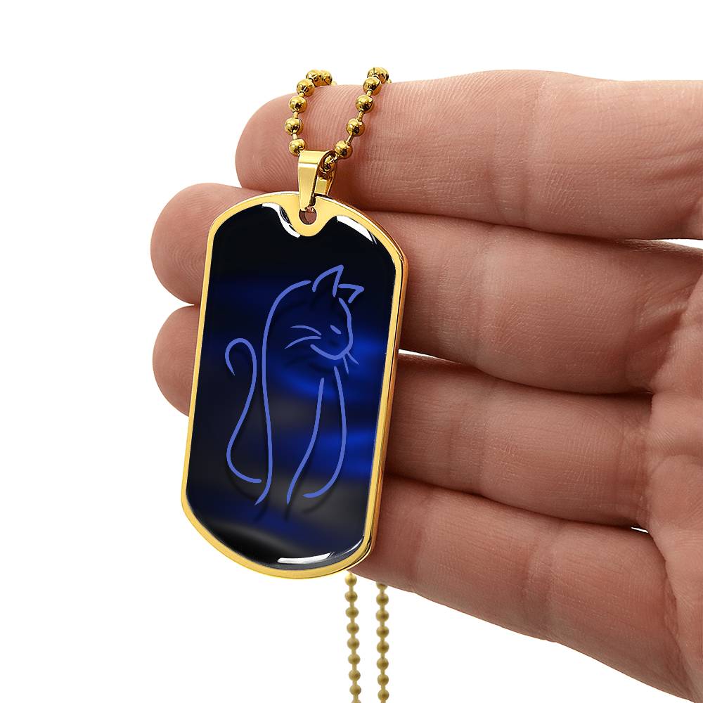 Blue Cat Necklace - Jewelry - Epileptic Al’s Shop