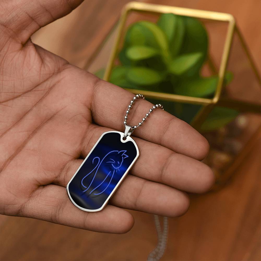 Blue Cat Necklace - Jewelry - Epileptic Al’s Shop