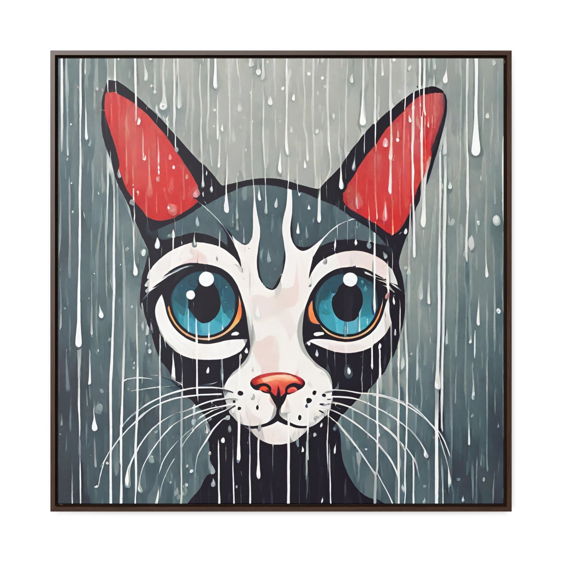 Blue Eyed Cat Gallery Canvas Wraps, Square Frame - Epileptic Al’s Shop