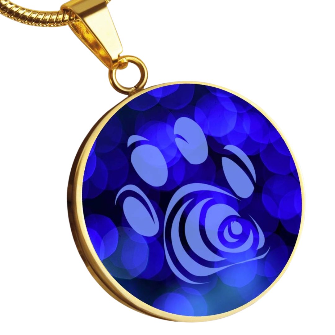 Blue Paw Necklace - Jewelry - Epileptic Al’s Shop