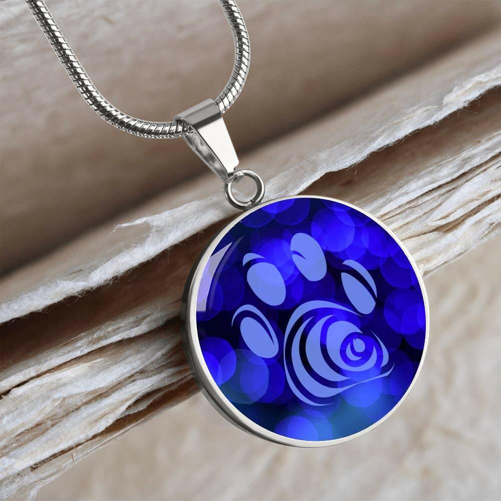 Blue Paw Necklace - Jewelry - Epileptic Al’s Shop
