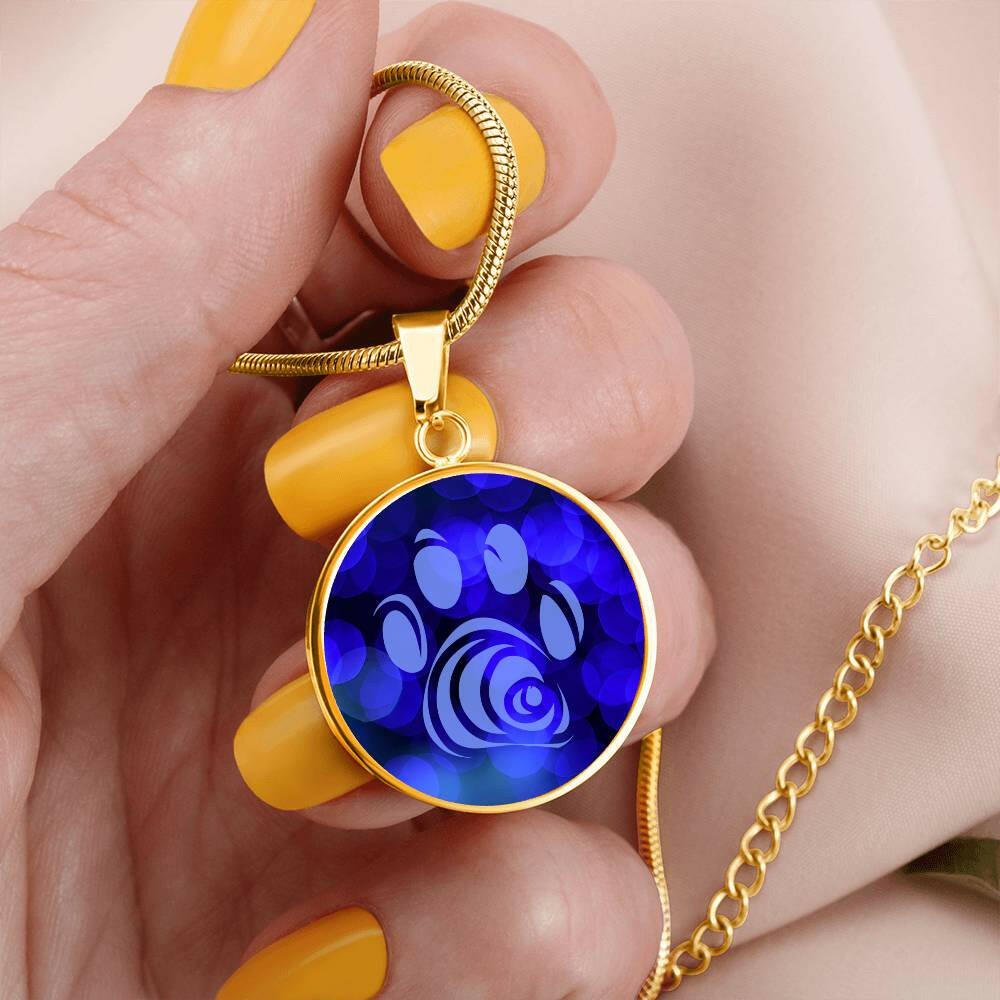 Blue Paw Necklace - Jewelry - Epileptic Al’s Shop
