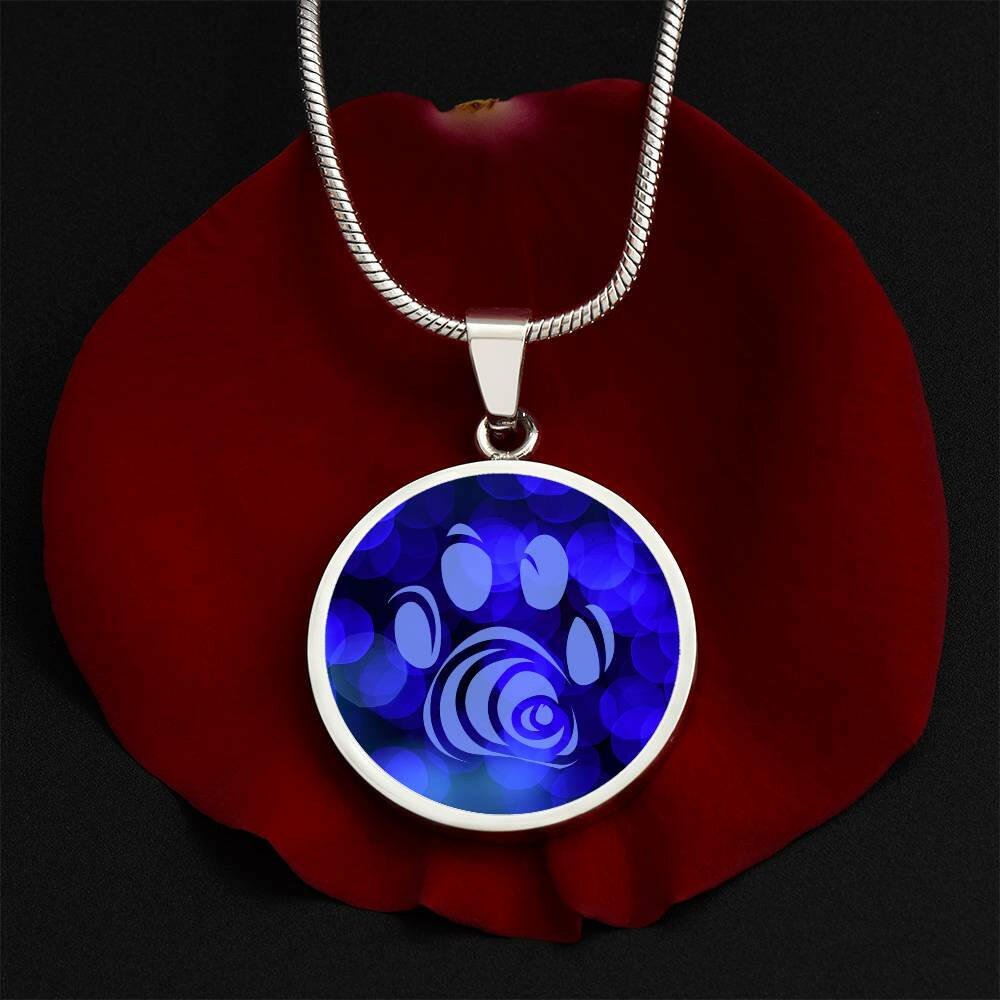 Blue Paw Necklace - Jewelry - Epileptic Al’s Shop
