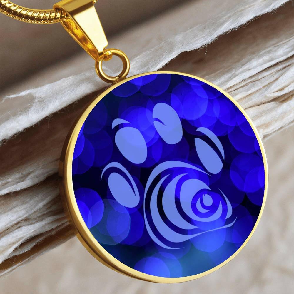Blue Paw Necklace - Jewelry - Epileptic Al’s Shop