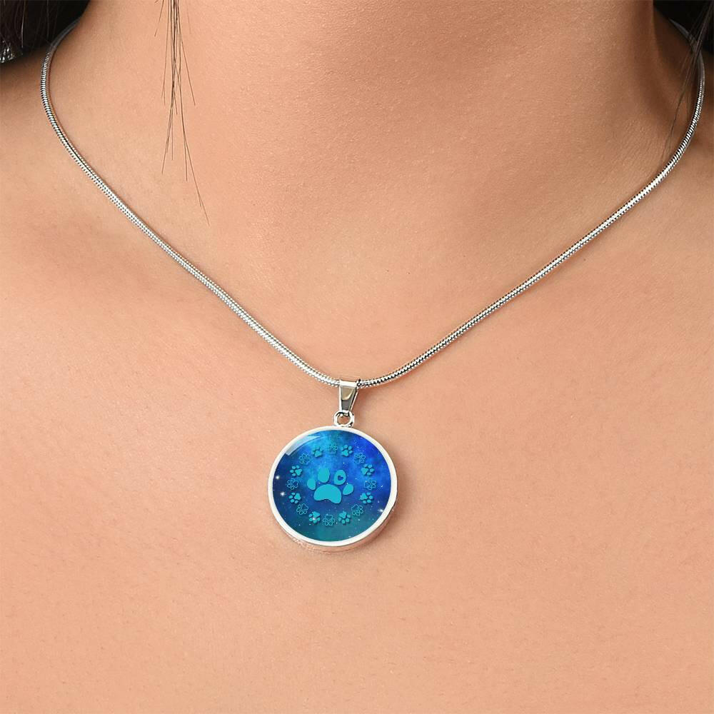 Blue Paws Necklace - Jewelry - Epileptic Al’s Shop